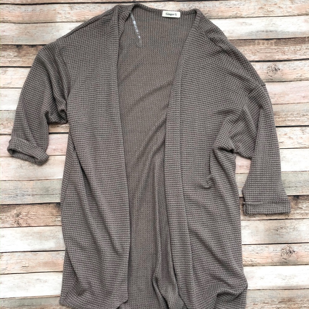 Ginger G waffle knit cardigan